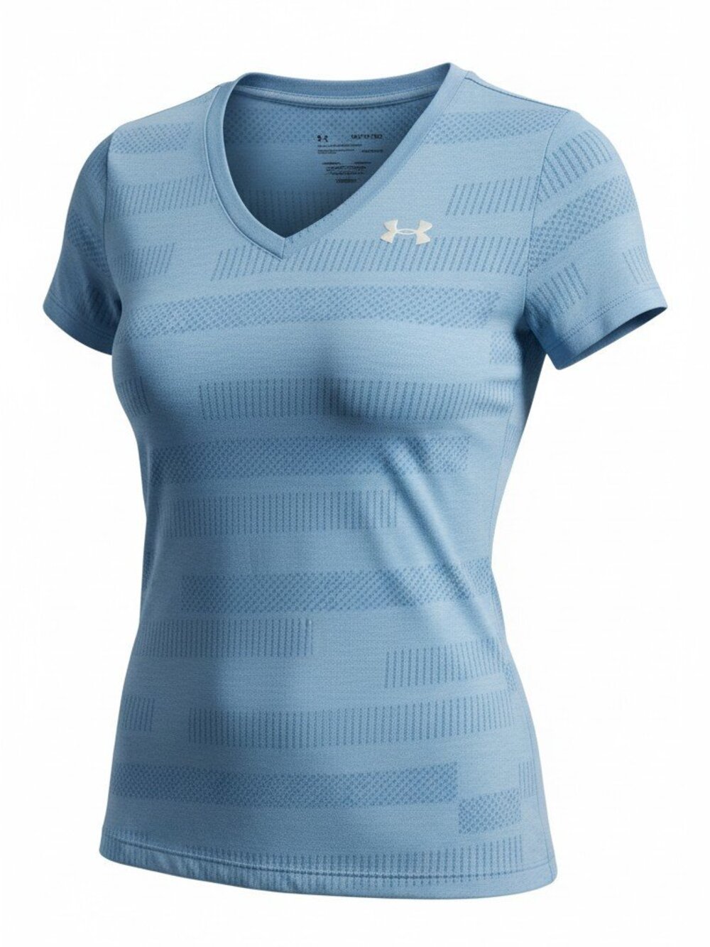 Under Armour Womens Velocity Jacquard V-Neck HeatGear Short Sleeve Tee- Size XS